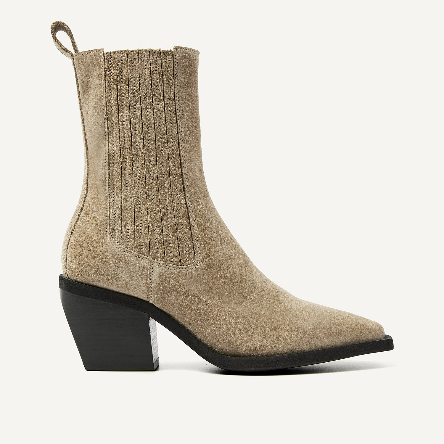 Liv Loua | Taupe Ankle Boots for Women