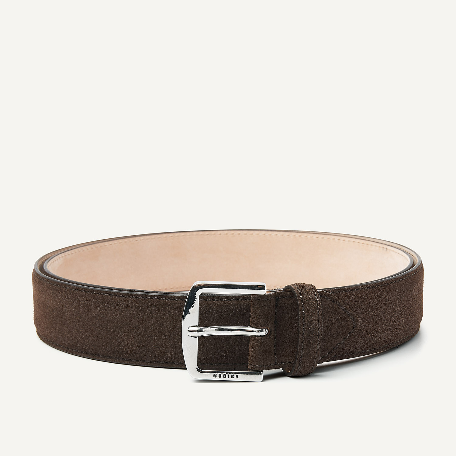 James Belt | Ceinture en daim marron pour hommes