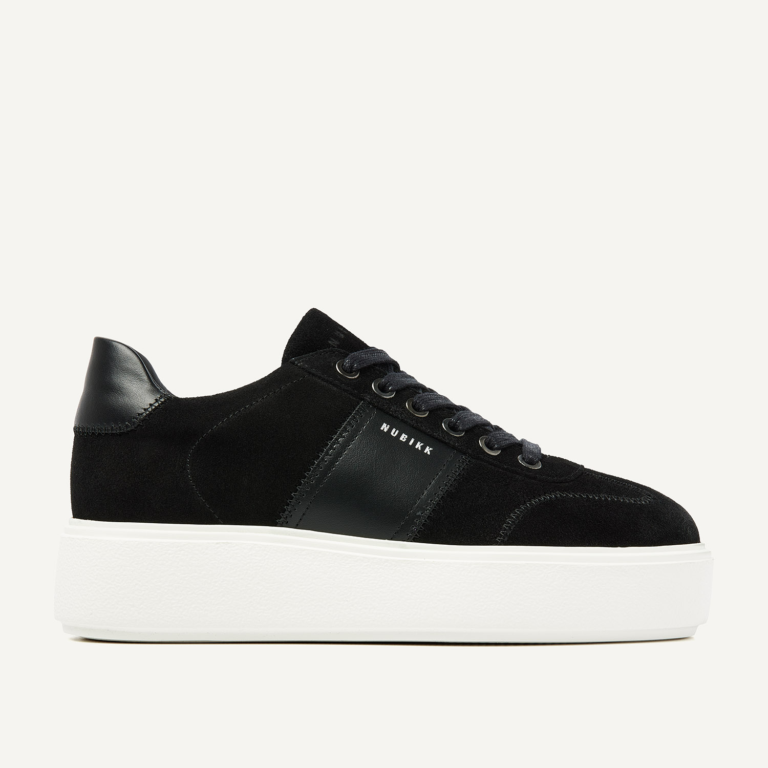 Elise Wing Black Suede Sneakers for Women