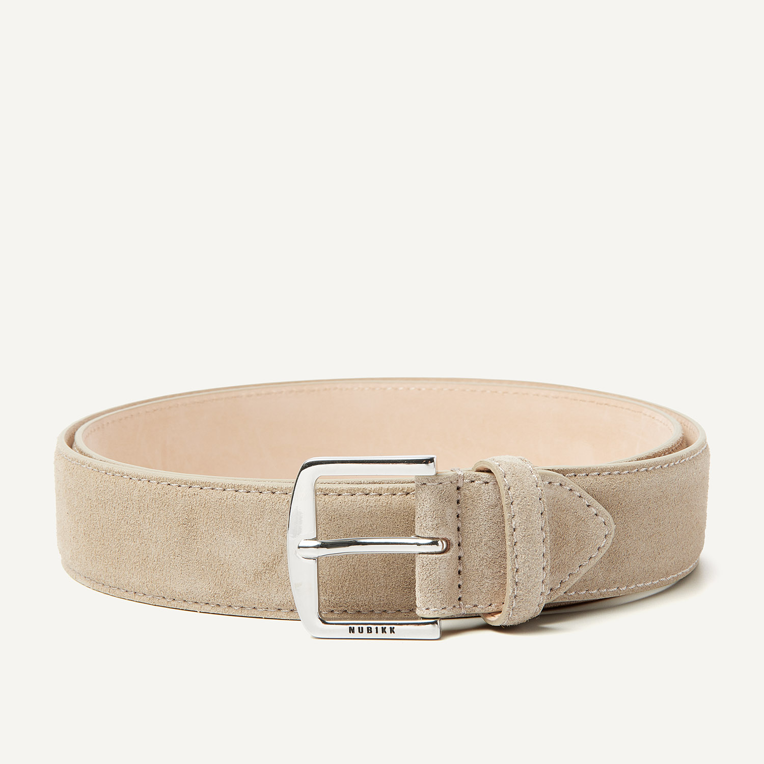 James Belt | Ceinture en daim taupe pour hommes