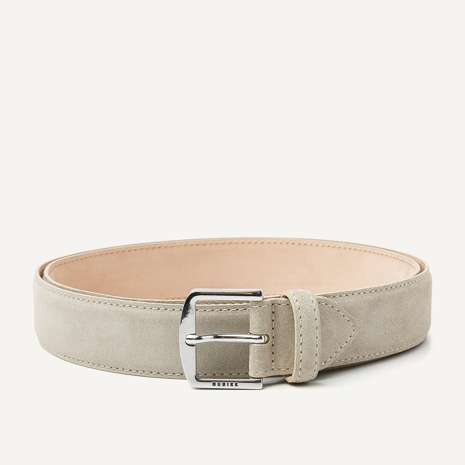 James Belt | Beige Suède Riem voor Heren