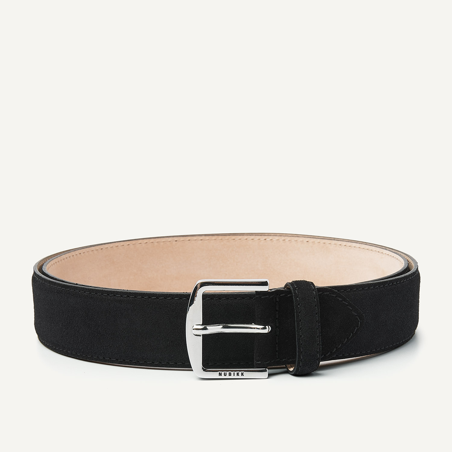 James Belt | Ceinture en daim noir pour hommes