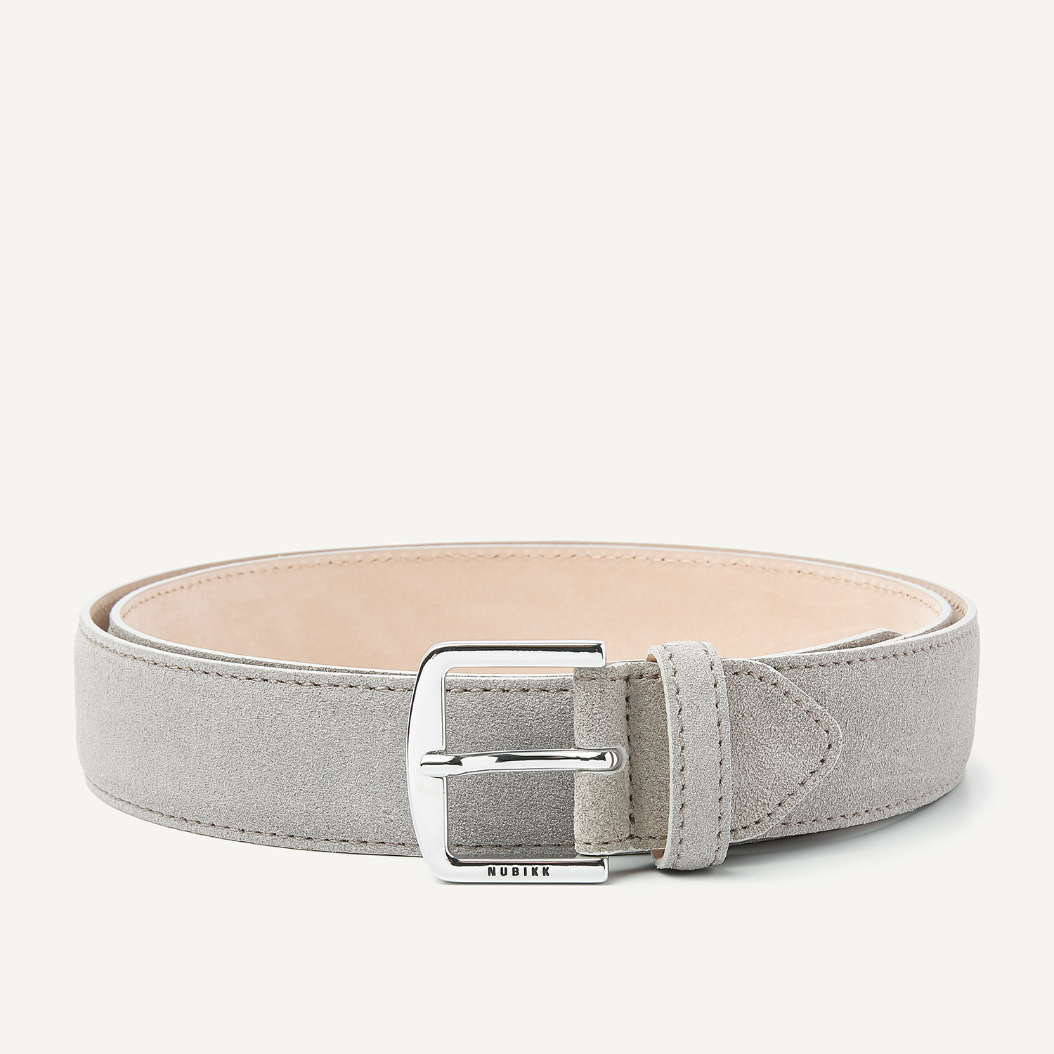 James Belt | Ceinture en daim gris pour hommes