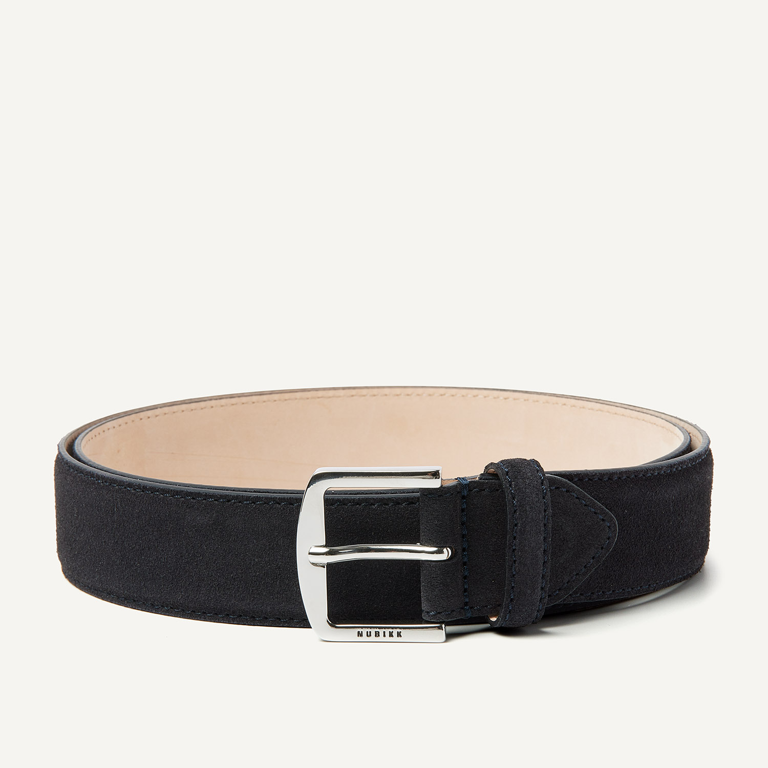 James Belt | Ceinture en daim bleu marine pour hommes